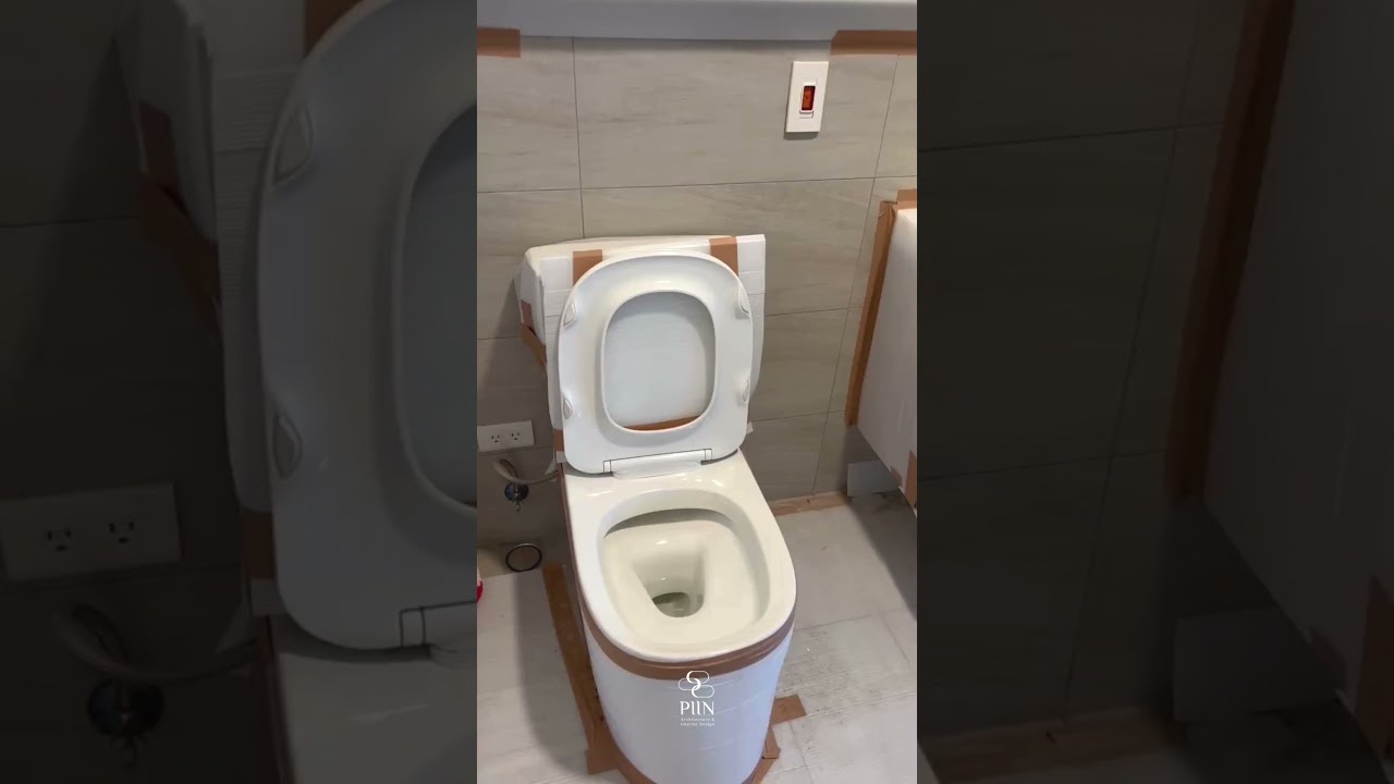 #工地日常 安心工班保證！連衛浴馬桶都要維持乾淨整齊 🚽｜PIIN品設計 #interiordesign #保護工程